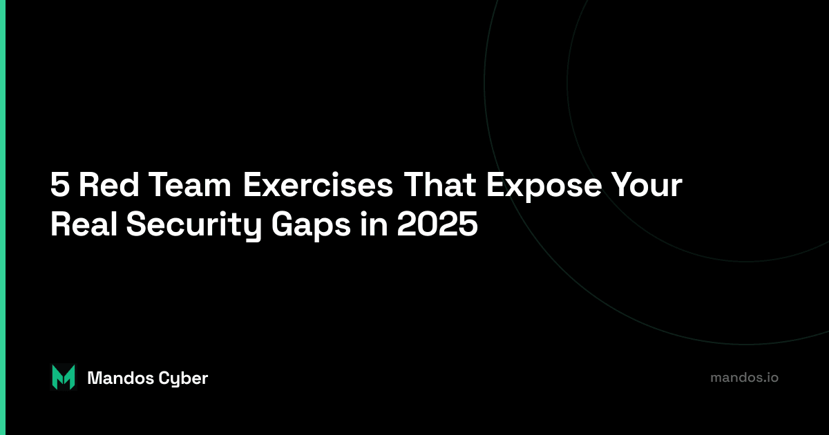 5 Red Team Exercises in cybersecurity