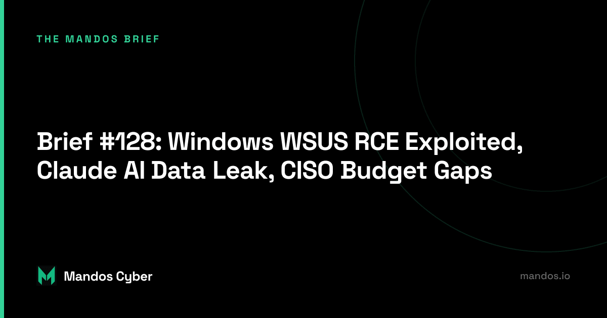 Mandos Brief cybersecurity newsletter