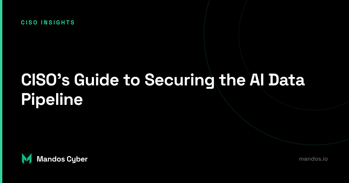 AI data pipelines and security