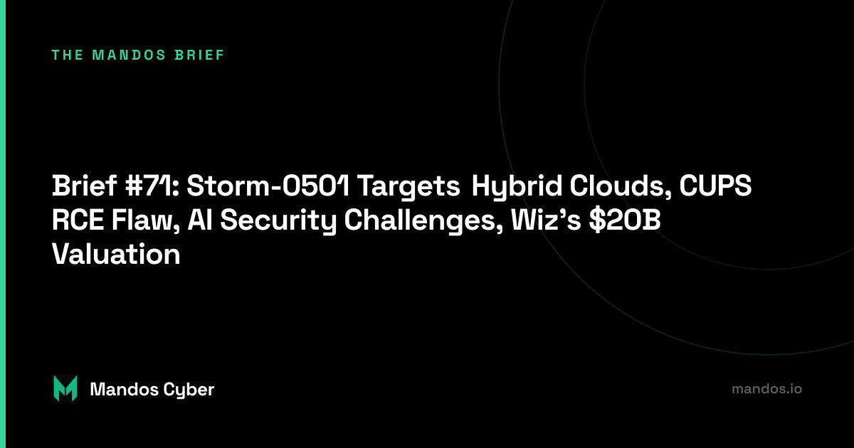 mandos brief cybersecruity covering week 39 of 2024