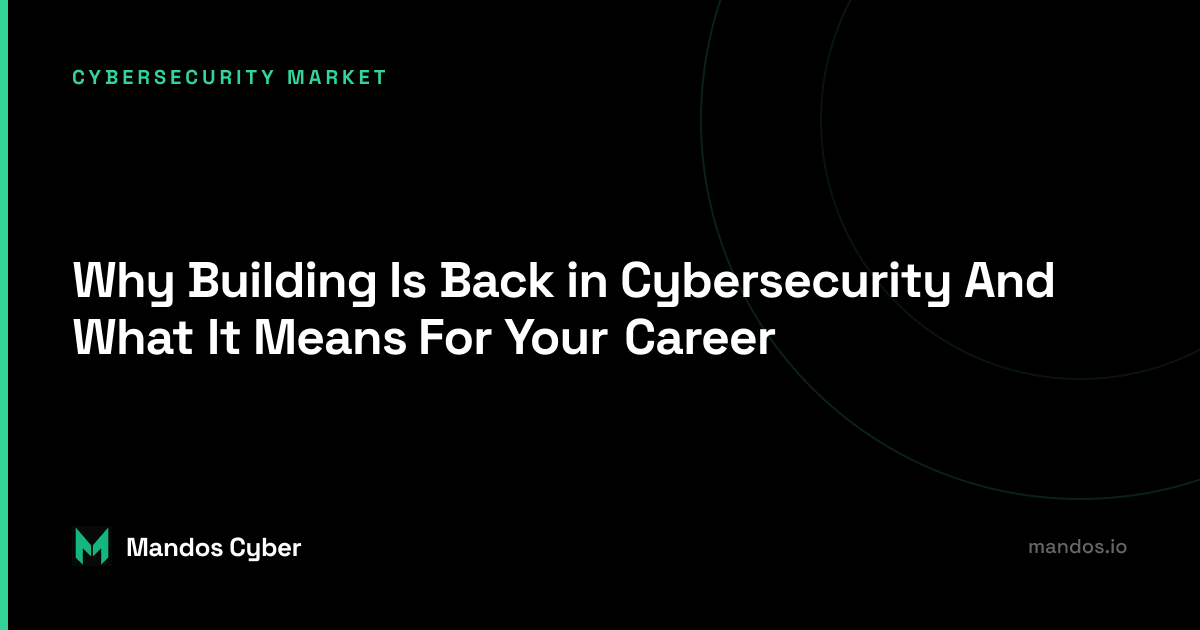 building is back to cybersecurity thanks to AI