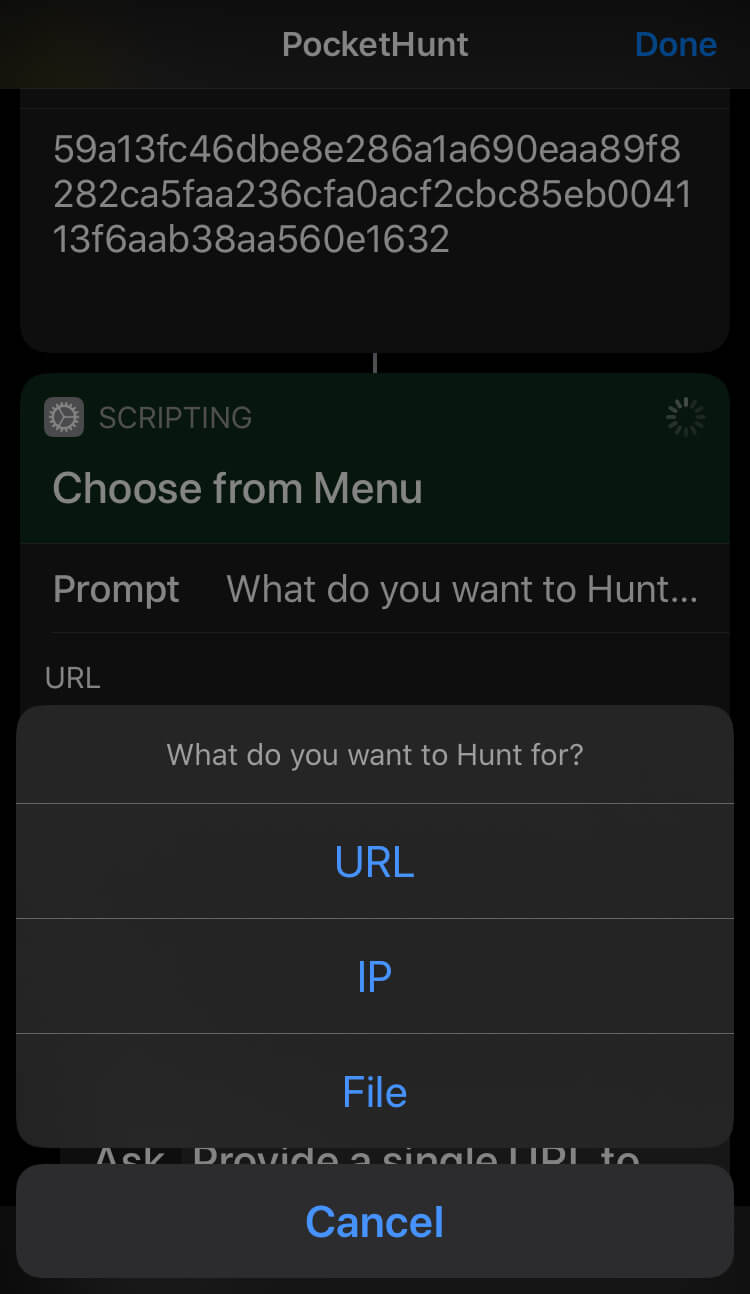 pocket hunt ios threat hunting url/ip/file hunt