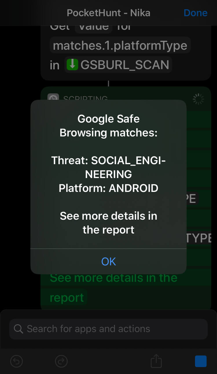 pocket hunt ios threat hunting google safe browsing