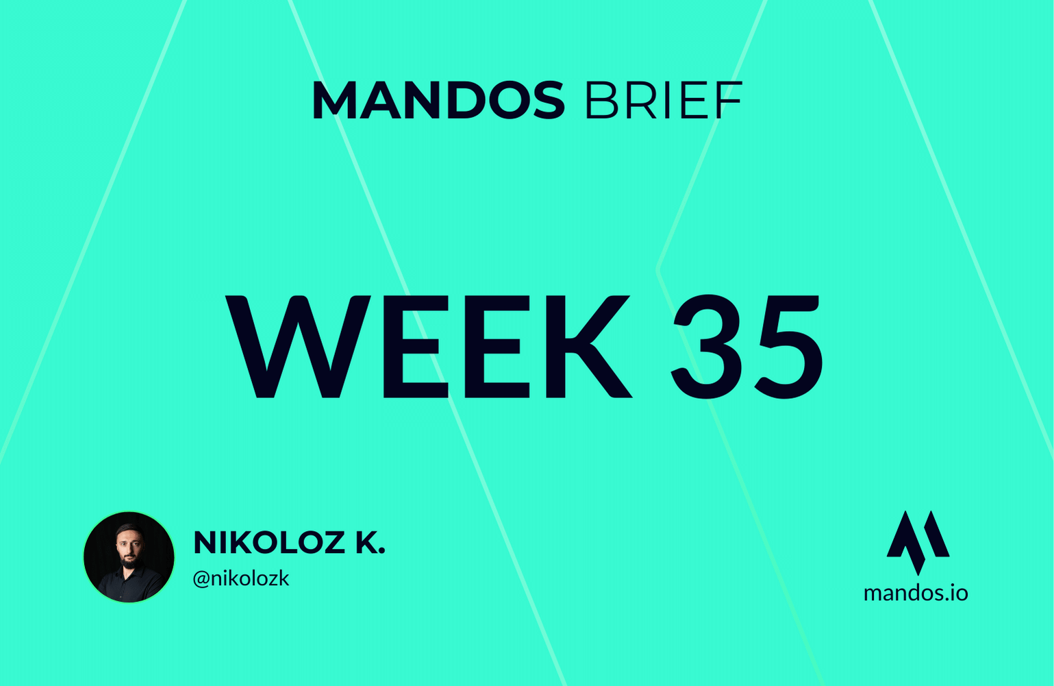 mandos brief newsletter covering week 35 of 2024 by Nikoloz Kokhreidze